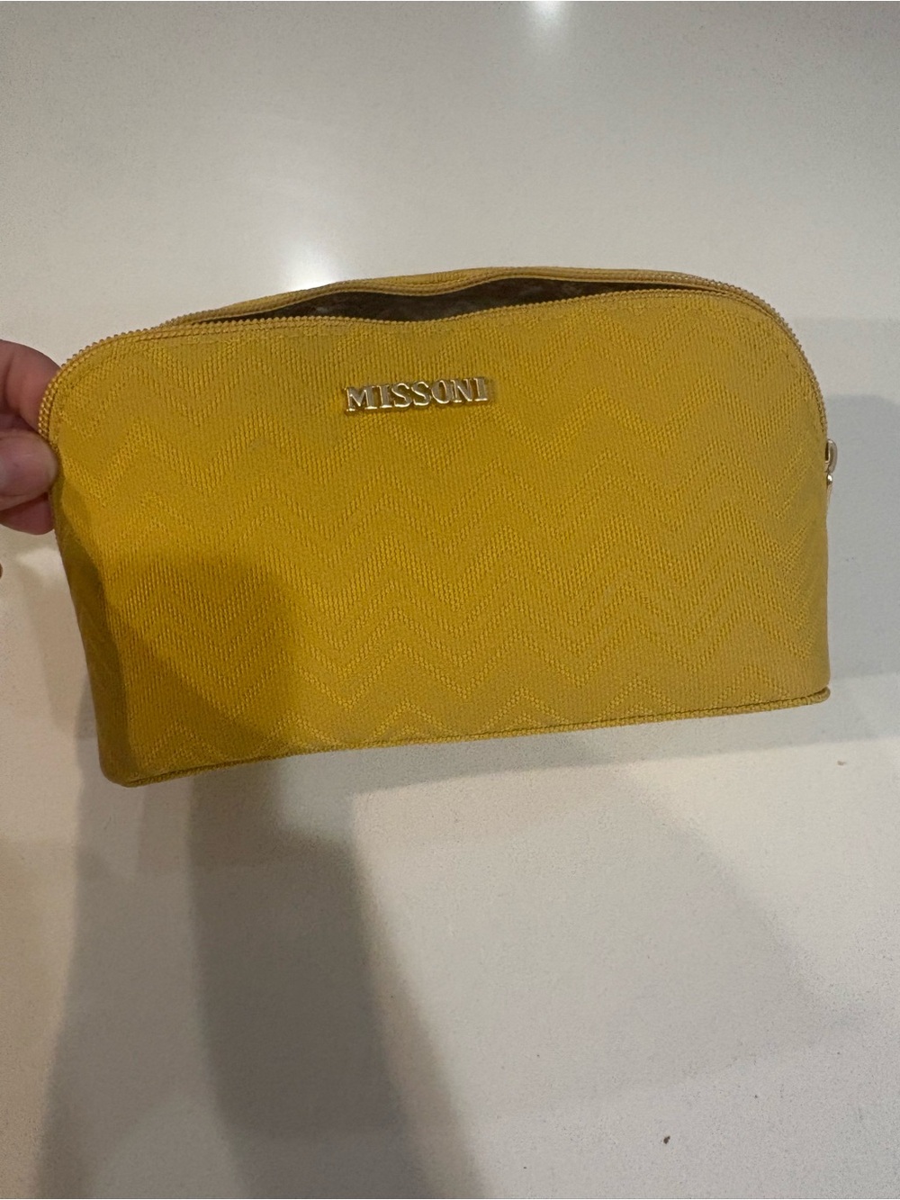 Missoni Yellow Chevron Toiletry Pouch
